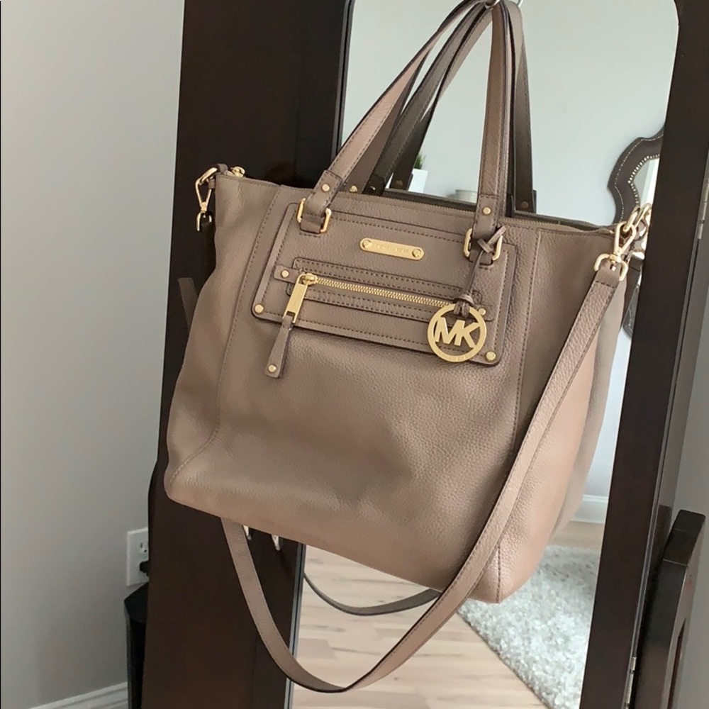 Michael Kors Taupe Leather Large Tote